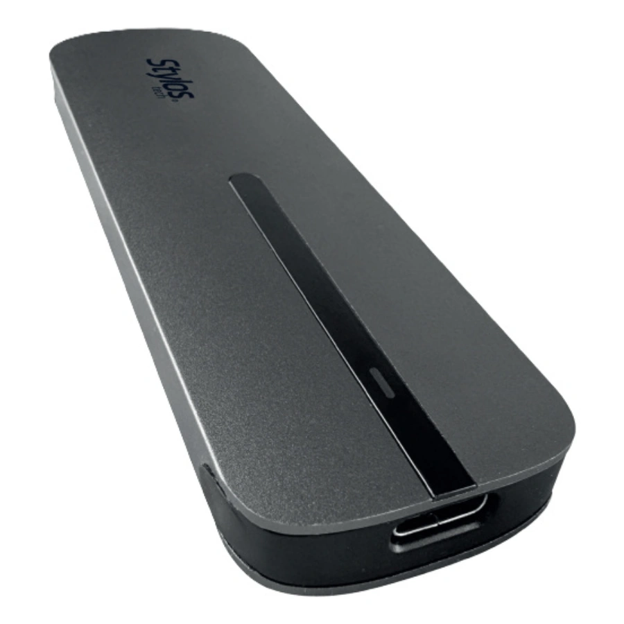 CP-STYLOS-STENNV1G-4e888e Carcasa Externa STYLOS Para Ssd ENCNV / Interfaz Tipo C / Para SSD M.2 NVMe Tipo C3.2 / Gris - Image 1