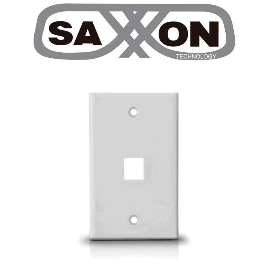 Placa De Pared SAXXON A1751A / Plano / 1 Salidas Tipo Keystone / Blanco - Image 1