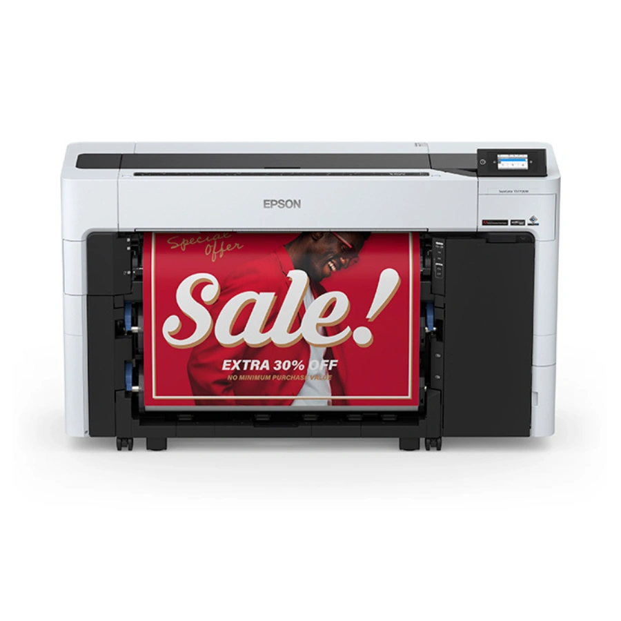 T5770DM_headon-output_690x460 Plotter EPSON SURECOLOR T5770DM / Multifunción / 36" Ancho / USB 3.0, Wifi, Ethernet / 2400X1200 dpi / Pantalla LCD Táctil 4.3" / Color Blanco - Image 1