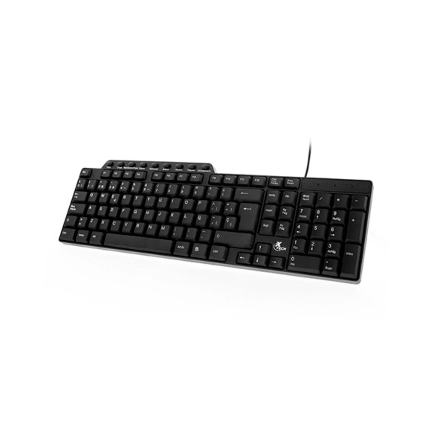 XTK-160S_1 Teclado XTECH XTK-160S / Alámbrico / Interfaz USB / Cable 1.25 M / Teclas Multimedia/Accesos Directos / Español / Color Negro - Image 1