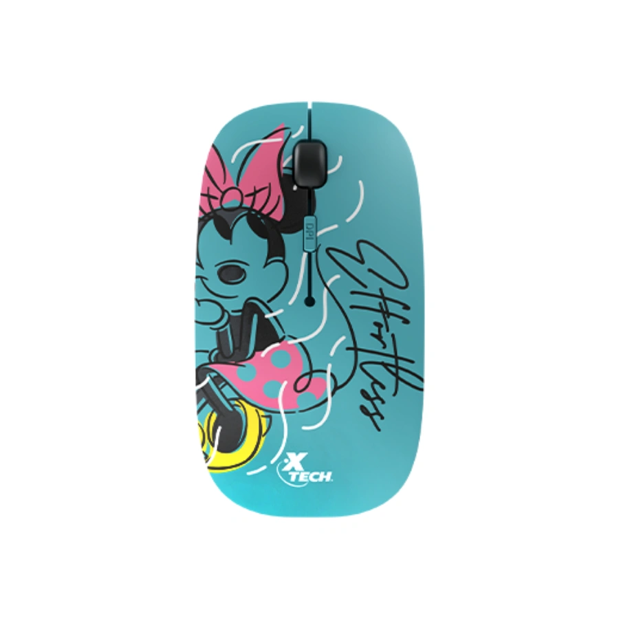 XTM-D340MM_Imagen_Color Mouse XTECH XTM-D340MM Minnie Mouse / Inalámbrico / Interfaz USB / 1600 DPI Ajustable / Sensor Óptico / 4 Botones / Batería Tipo AAA No Incluida / Color Aguamarina - Image 1