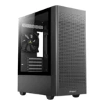 Gabinete ANTEC NX500M / Mini Torre / Micro-ATX, Mini-ITX / Cristal Templado / 1 Vent. Incluido / USB 2.0, 3.5 mm / Negro
