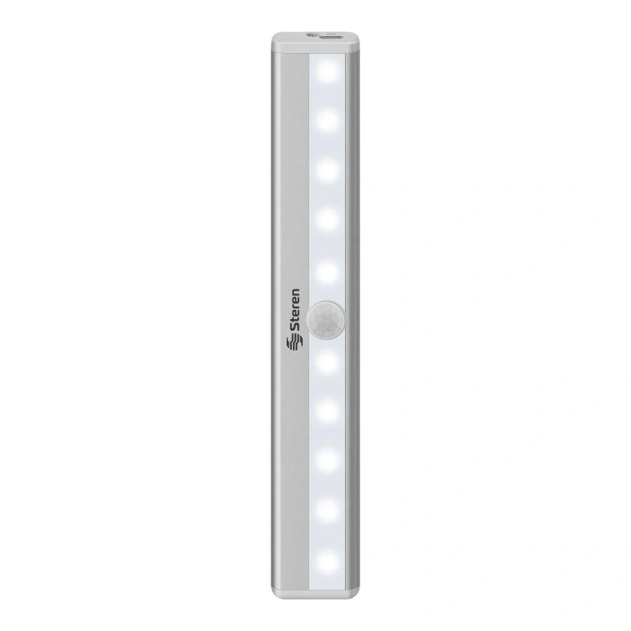 lampara-led-automatica-tipo-barra-recargable-con-sensor-pir-y-sujecion-magnetica Lámpara LED Automática STEREN LAM-062 / LED / Luz Blanca / Sensor PIR / Recargable / Sujeción Magnética / Adhesivas / Color Blanco - Image 1