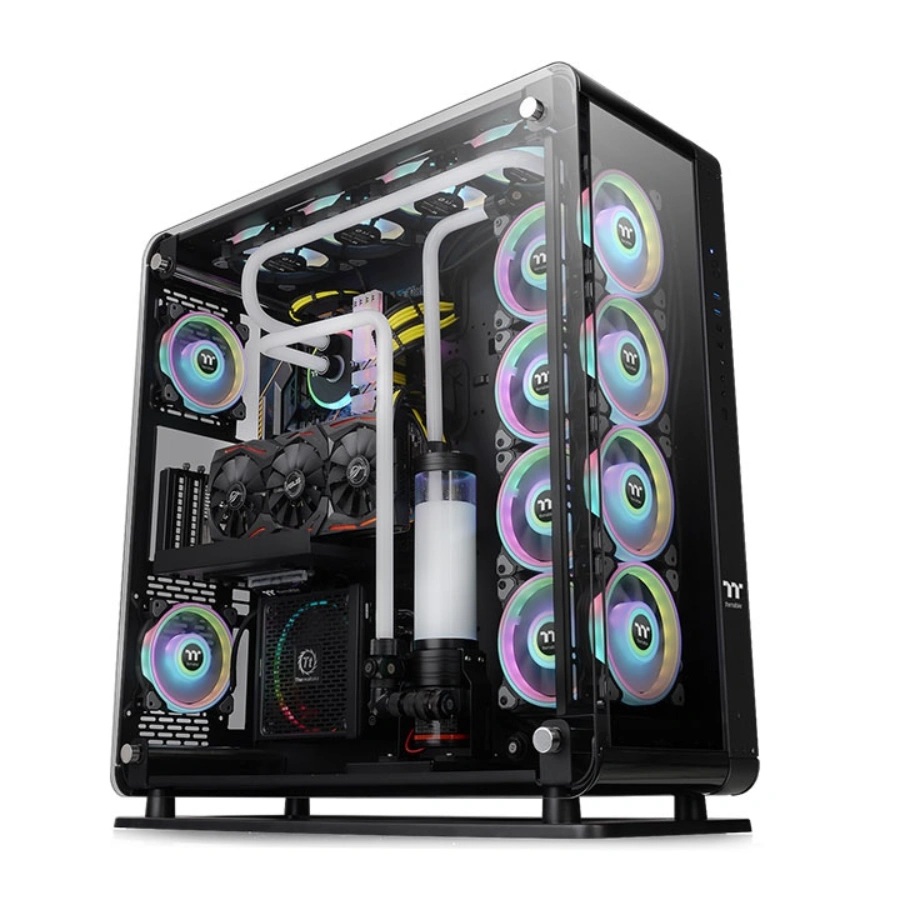 core-p8-1 Gabinete Thermaltake Core P8 TG - E-ATX, Full Torre Con Vidrio Templado, Para PC, Diseño Modular, Enfriamiento Avanzado, USB 3.2, Negro - Image 1