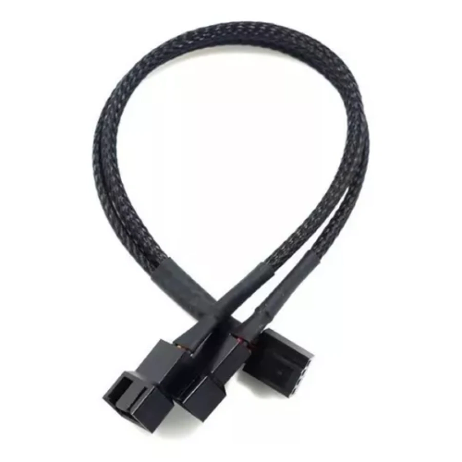 D_NQ_NP_800920-MLM75462787193_032024-O Cable Divisor Adaptador en Y de 4 Pines Para Ventilador, 15cm, Negro - Image 1