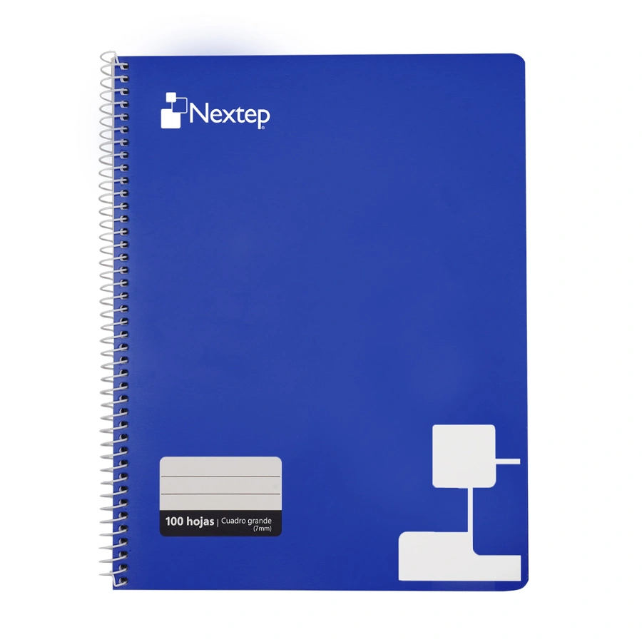 NE-007G-CUADERNO-NEXTEP-PROFESIONAL-CUADRO-C7-100-HOJAS-ESPIRAL_01 Cuaderno Nextep C7 Profesional NE-007G, Cuadro Grande, 100 Hojas, Espiral, Azul - Image 1