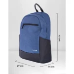 Mochila TECH ZONE EASY LITE – 15.6”, Bolsa Frontal Con Cierre, Porta Botellas Laterales, Para Laptop, Viajes, Escuela – Azul Con Negro - Image 3