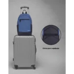 Mochila TECH ZONE EASY LITE – 15.6”, Bolsa Frontal Con Cierre, Porta Botellas Laterales, Para Laptop, Viajes, Escuela – Azul Con Negro - Image 5