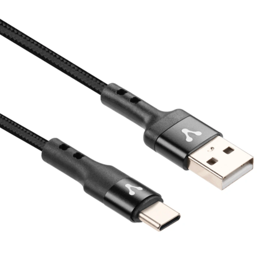 95506919 Cable USB VORAGO CAB-128 - USB-A Macho - USB-C Macho, 3 Metros, Negro - Carga Rápida - Image 1
