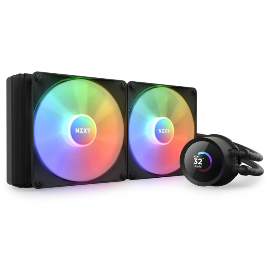 cooling_kraken-rgb_280_b_rgb-core_hero-1_rgb Enfriamiento Liquido AIO NZXT KRAKEN 280 BLACK RGB - 280MM, 500-1500 RPM, 90.79 CFM, 34,48 dBA, 4Pin 12V - Negro - Image 1
