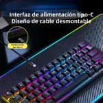 Teclado Mecánico Perfect Performance - RGB, 60%, Interfaz USB Tipo-C, Switch Ligthting Mode, FN - Negro - Image 2
