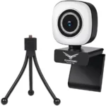 Cámara Web Webcam Naceb NA-0958 - Full HD, 1920 x 1080 Pixeles, 2k, 4k USB, Luz Led, Hasta 30 FPS, Blanco - Image 3