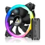 Kit de 3 Ventiladores ANTEC NEON 120 ARGB, 1600 RPM, 35 CFM, 25.6 dBA, 4Pin 12V, 3Pin 5V, Negro - Image 2