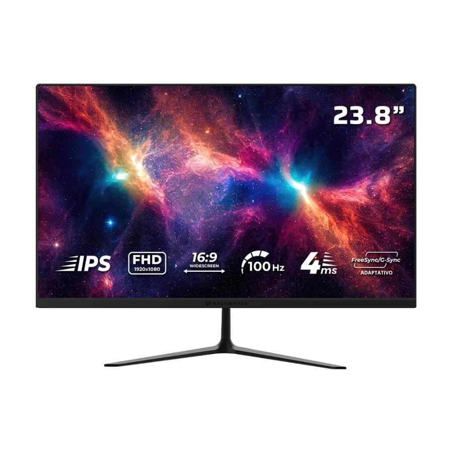 BR-943062HL Monitor Gamer Balam Rush MNG24Y LED 23.8" – 1920 x 1080 FHD, G-Sync/FreeSync, Panel IPS, 100Hz, HDMI, DP, 1MS, Vesa, Sin Bordes, Ultra Slim, Negro - Image 1