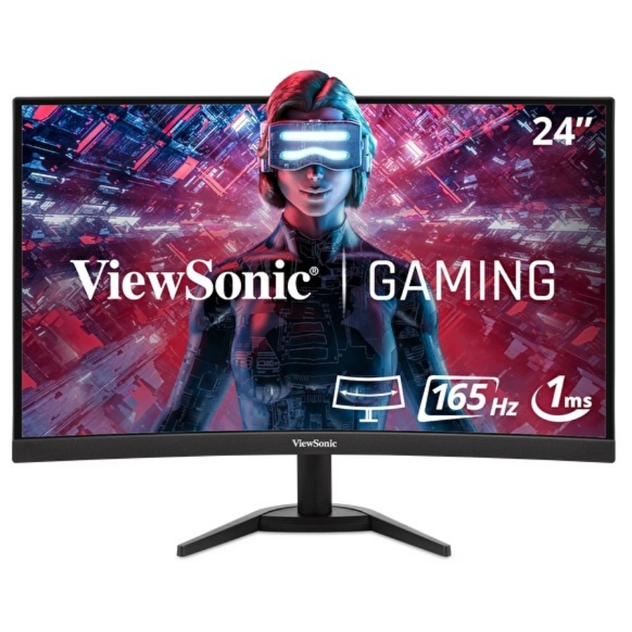 CP-VIEWSONIC-VX2418C-e88f1b Monitor Gamer Curvo ViewSonic VX2418C LCD 24" – 1920 x 1080 Full HD, FreeSync, Panel VA, 165Hz, Hdmi, Dp, 5MS, Vesa, Bocinas Integradas, Negro - Image 1