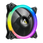 Kit de 3 Ventiladores ANTEC NEON 120 ARGB, 1600 RPM, 35 CFM, 25.6 dBA, 4Pin 12V, 3Pin 5V, Negro - Image 3