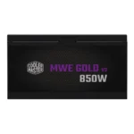 Fuente de Poder Cooler Master MWE V3 80 PLUS Gold 850W - No Modular, 80+ GOLD, 24 pin ATX, PCI-e 6+2 Pin, EPS 4+4 Pin, 120mm, Color Negro - Image 3