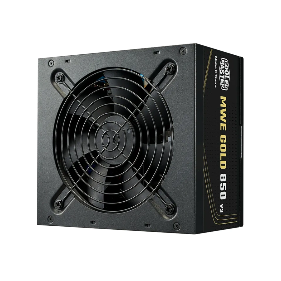 smart Fuente de Poder Cooler Master MWE V3 80 PLUS Gold 850W - No Modular, 80+ GOLD, 24 pin ATX, PCI-e 6+2 Pin, EPS 4+4 Pin, 120mm, Color Negro - Image 1