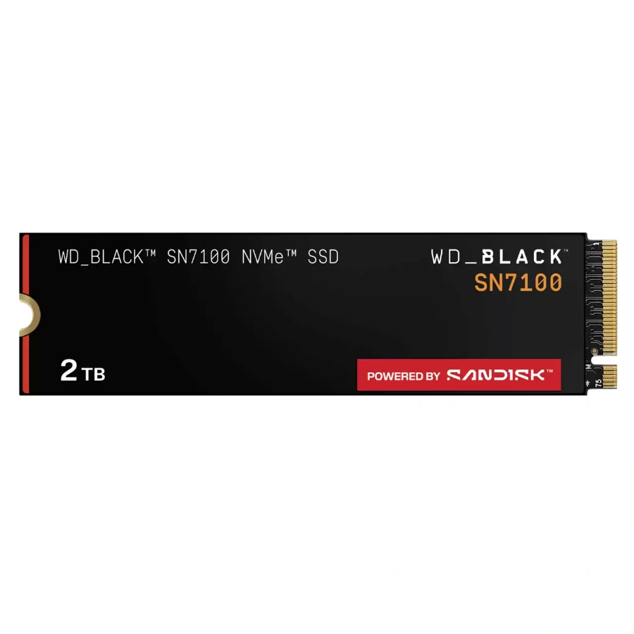 wd-black-sn7109 Unidad SSD M.2 NVMe WESTERN DIGITAL BLACK SN7100 - 2TB, M.2 2280, PCIe 4.0 X4, Lectura 7250 MB/s, Escritura 6900 MB/s, 3D NAND - Image 1