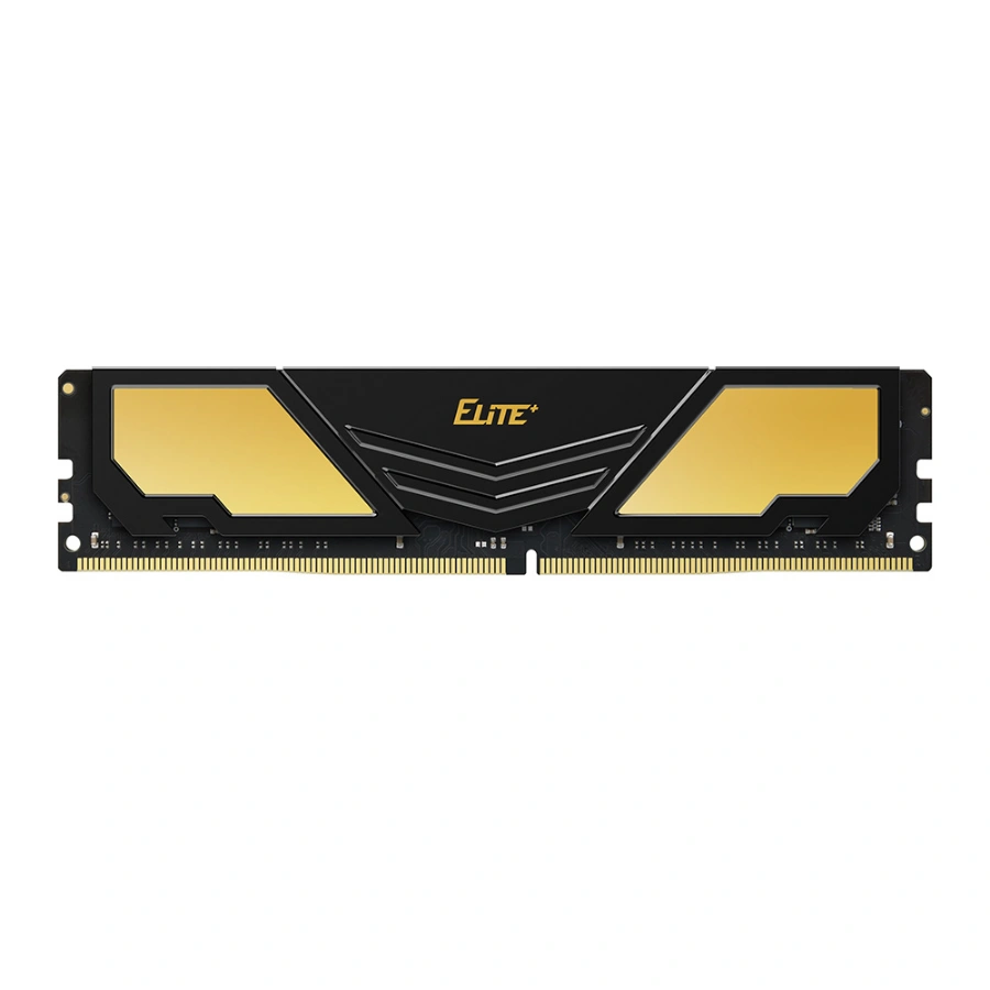 01ELITE TEAM Memoria RAM TEAM GROUP ELITE - 8GB, DDR4 3200MHz, CL22, 1.2V, DIMM - Color Negro Con Dorado - Imagen 1