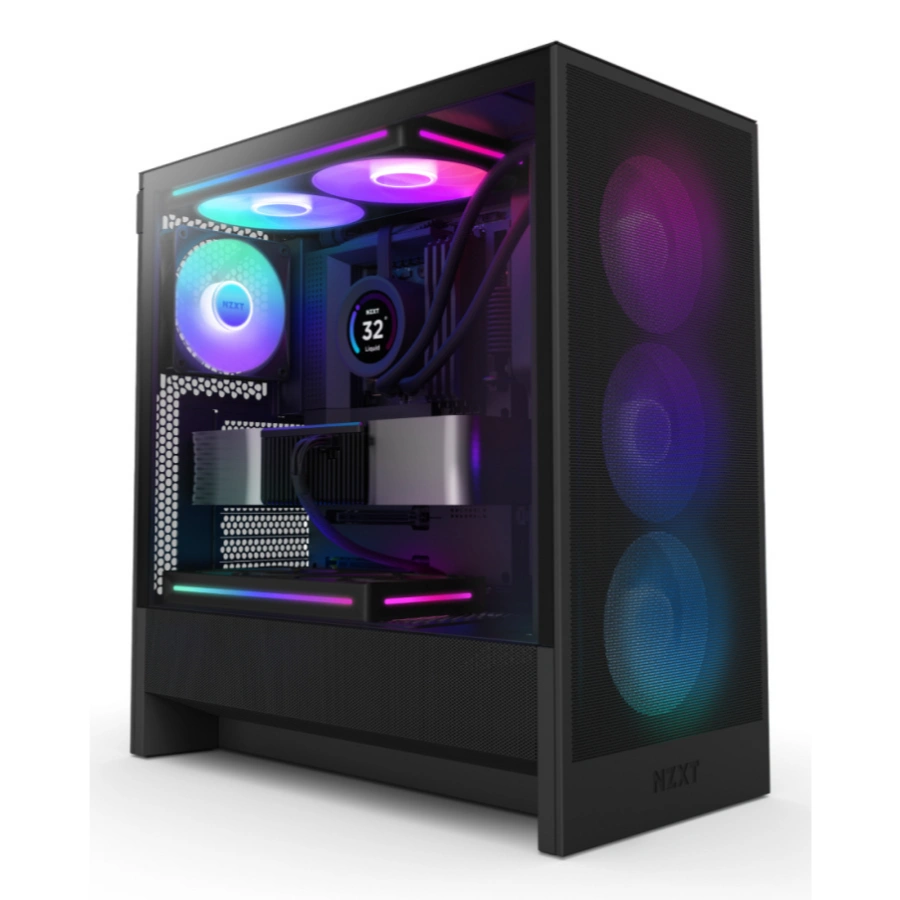 CP-NZXT-CC-H52FB-R1-70b976 Gabinete NZXT H5 Flow Rgb - E-ATX, Cristal Templado, 2 Vent. Incluidos, USB 3.0, Negro - Image 1