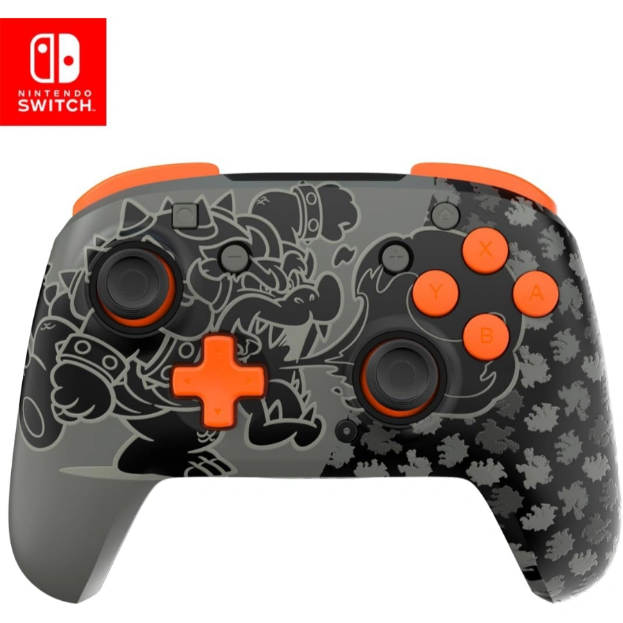 61KdGgvzSDL._AC_SL1080_ Gamepad TURTLE BEACH Rematch Blackout Bowser - Inalámbrico, Bluetooth, Para Nintendo Switch, Gris/Negro/Rojo - Image 1