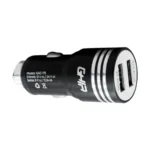 Cargador USB GHIA Para Auto - 2 Puertos USB, 2.1A, DC5V, Punta de Emergencia Rompe Cristales para Vehículos, Negro - Image 2