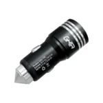 Cargador USB GHIA Para Auto - 2 Puertos USB, 2.1A, DC5V, Punta de Emergencia Rompe Cristales para Vehículos, Negro