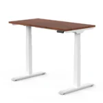 Escritorio Eléctrico Gamer MUNFROST MoonStone Advanced - Base Blanca, 75x150cm, Altura Ajustable, Cubierta Cocoa