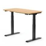 Escritorio Eléctrico Gamer MUNFROST MoonStone Advanced - Base Negra, 75x150cm, Altura Ajustable, Cubierta Nougat