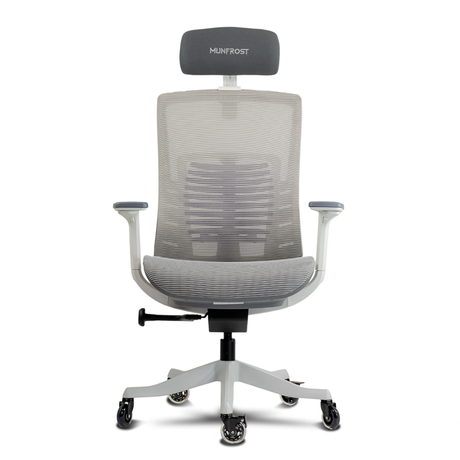 b00e0d33ddcad5be9e8aa9a77e5e1ef6 Silla Gamer MUNFROST NASH - Soporte Lumbar, Descansabrazos 3D, Hasta 180kg, Pistón Clase 4, Blanco - Image 1