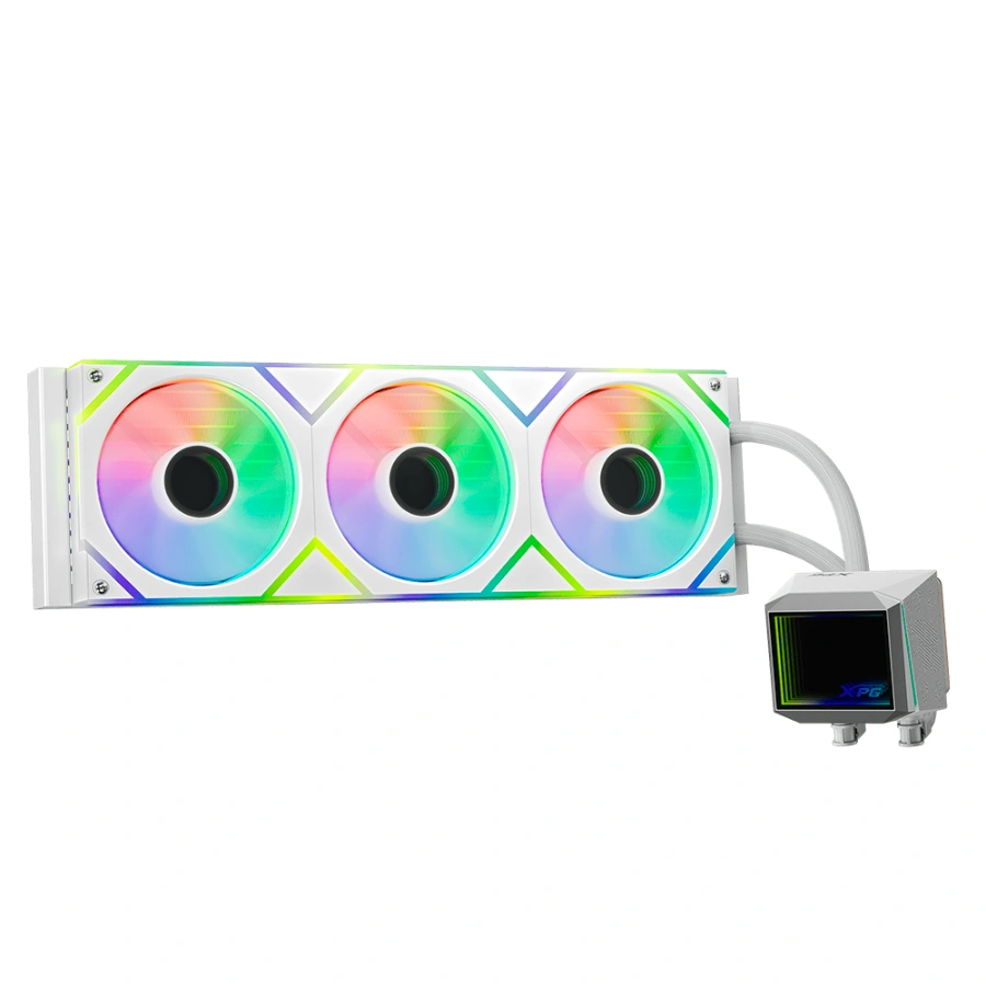 da304617c43474215805db752733abd0 Enfriamiento Liquido AIO XPG Levante II 360 - 360mm, 3x120mm, Hasta 2000 RPM, 58 CFM, 29.33 dBA, 4pin 12V, 3pin 5V - Blanco - Image 1