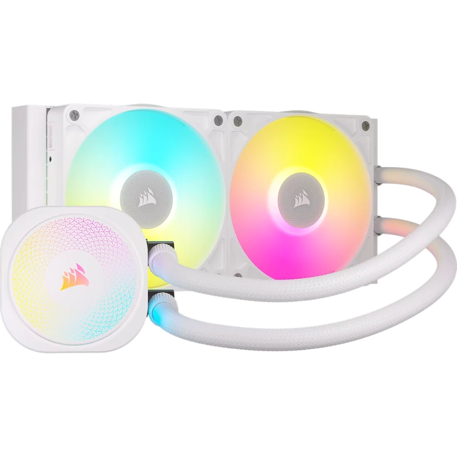 CW-9061020-WW_01 Enfriamiento Liquido AIO CORSAIR iCUE LINK TITAN 240 RX RGB - 240mm, 2x120mm, Hasta 2000 RPM, 73.5 CFM, 36 dBA, 4pin 12V, 3pin 5V - Blanco - Image 1