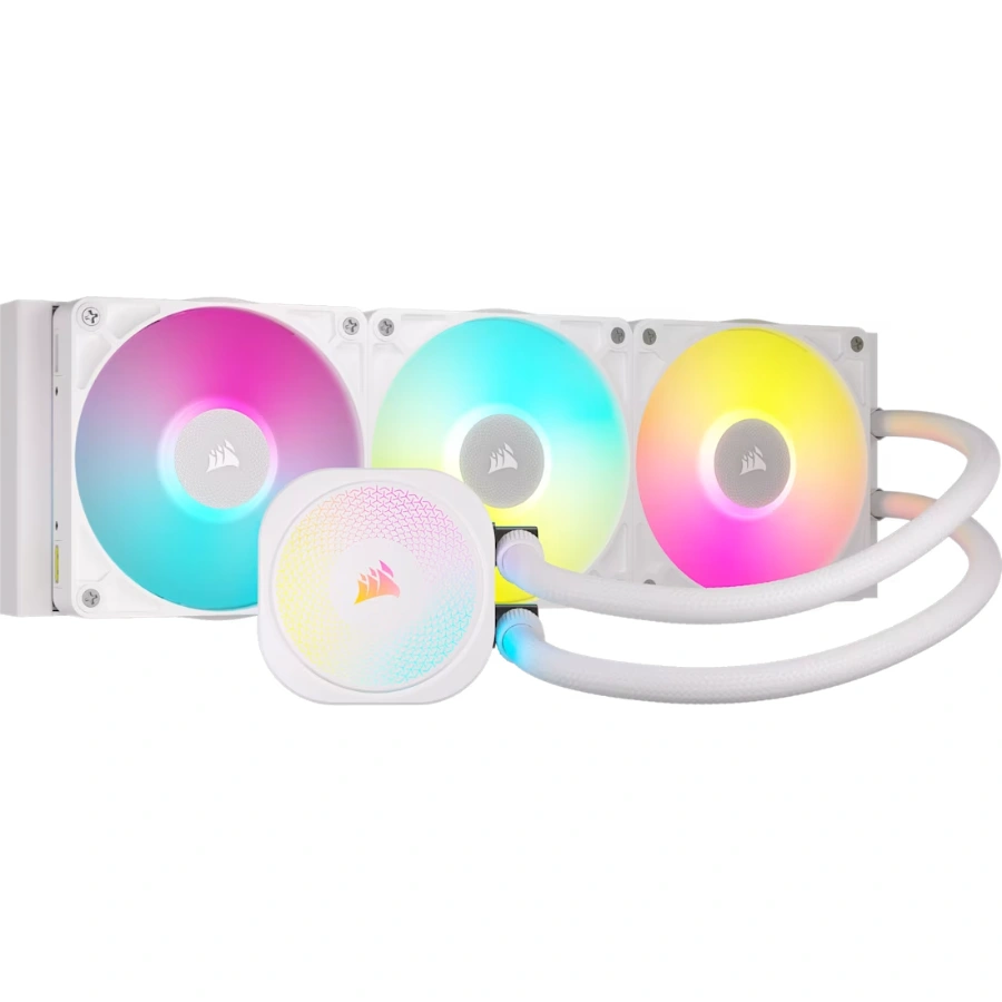 CW-9061021-WW_01 Enfriamiento Liquido AIO CORSAIR iCUE LINK TITAN 360 RX RGB - 360mm, 3x120mm, Hasta 2000 RPM, 73.5 CFM, 36 dBA, 4pin 12V, 3pin 5V - Blanco - Image 1