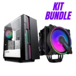 BUNDLE Gabinete FULGOR + Cold Storm ARGB - E-ATX, ARGB, Cristal Templado Reforzado, Soporte GPU 360mm - Negro Gris