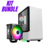 BUNDLE Gabinete PANDA RGB WHITE + Cold Wind RGB – Media Torre, ATX, ARGB, Cristal Templado 4mm, Soporte GPU 360mm – Blanco