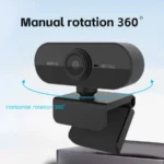 Cámara Web HD 1080P con Micrófono Incorporado - 4MP Full HD, Autofoco, Gran Angular 170°, Rotación 360°, Plug & Play - Negro - Image 2