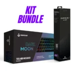 BUNDLE Teclado Mecánico Dark Moon + Mouse Pad EUROPA XL+ - 60% 60 Teclas, ARGB, Switches Gateron Blue, Distribución Español, 80x30cm - Negro