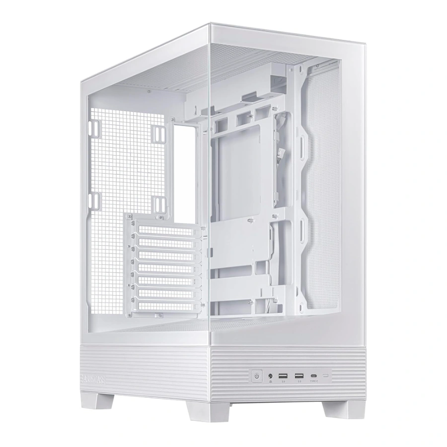 1e7451932307de922751bbffe18fae25 Gabinete ASUS A31 - Torre Intermedia, Mini-ITX/Micro-ATX/ATX, Vidrio Templado, GPU hasta 380mm - Blanco - Image 1