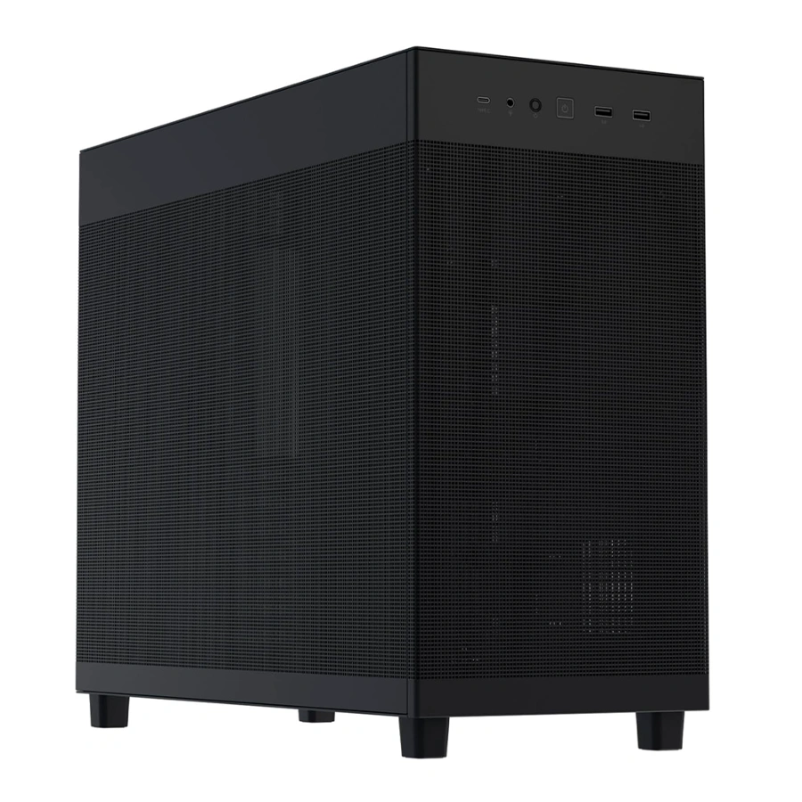 4d0e6c80e6f912b2c619b1d701c49b8c Gabinete Torre Media ASUS Prime AP303 - Panel de malla, Micro-ATX, Radiador hasta 360mm, GPU de 360mm, 1x Ventilador 120mm Instalado - Negro - Image 1