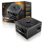 Fuente De Poder CSK750DC - 750W, 80 PLUS Bronze, ATX, No Modular, Ventilador 120mm - Negro