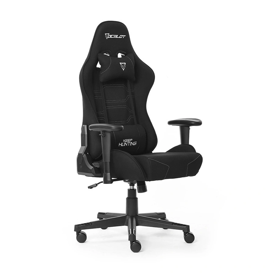 CP-OCELOTGAMING-41.jfif Silla Gamer Ocelot OST-BLACK NIGHT - Tela automotriz, Mecanismo mariposa con bloqueo, Pistón clase 4, Base estrella 350 mm, Hasta 150k - Negro con gris - Image 1