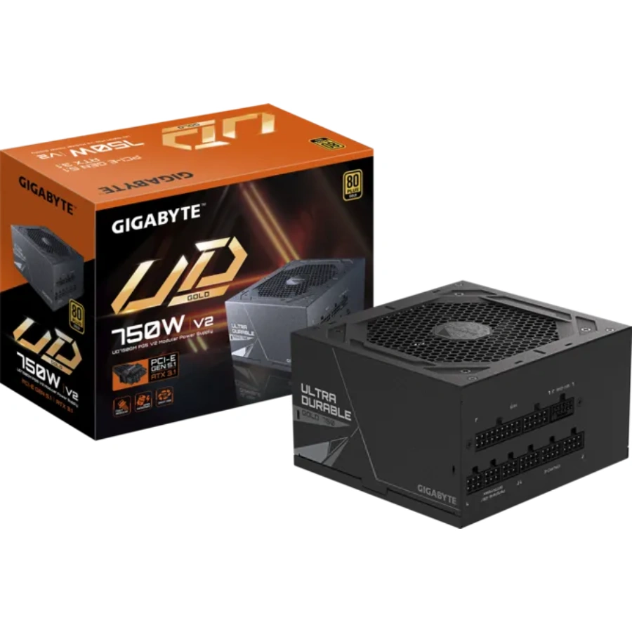 UD750GM 8 Fuente de Poder Gigabyte UD750GM PG5 V2 - 750W, Certificación 80 Plus Gold, Full Modular, PCI-e 12+4 Pines, ATX 12V v3.1, Protección OVP/OPP/SCP/UVP/OCP/OTP - Image 1