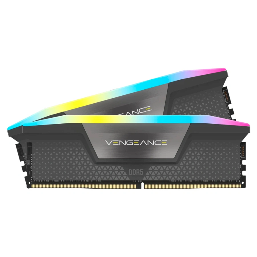 85c968364ecfbc642679c167ecf4e0fd Kit Memoria RAM Corsair VENGEANCE RGB - 32GB (2x16GB), DDR5, 6000MT/s, CL38, AMD EXPO & Intel XMP - Gris - Imagen 1